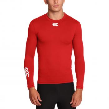 Canterbury Cold E544110 - Camiseta de compresión de manga larga para hombre rojo Flag Red Talla:XL