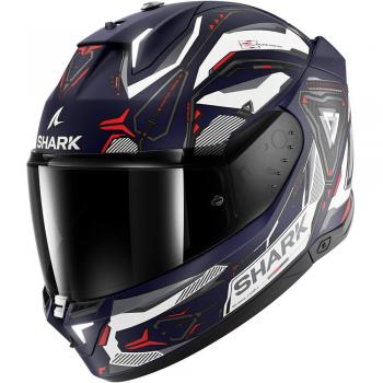 CASCO INTEGRAL SHARK SKWAL I3 LINIK MAT AZUL-BLANCO-ROJO