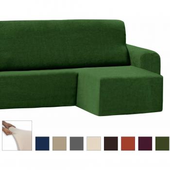 Eiffel Textile Adaptable Lavable Funda Brazo, Poliéster, Verde, Chaise Longue Corto Derecha