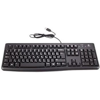 Logitech K120 Teclado con Cable Business para Windows, Disposición AZERTY Belga, Negro
