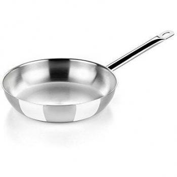 Pintinox - Sartén con un mango de acero inoxidable para inducción modelo professional, diámetro 200 mm