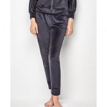 Pantalón largo de mujer en tejido de terciopelo Gisela