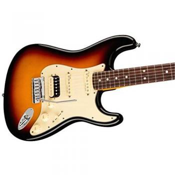 Fender American Ultra Stratocaster HSS Electric Guitar with Rosewood Fretboard in Ultraburst Finish