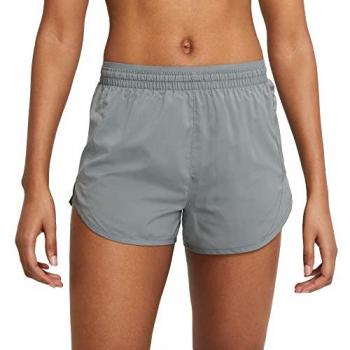 Nike Pantalones Cortos Tempo Luxe 3'' Gris Mujer, Pantalón corto de running de 8 cm, Talla XS (EU 32-34), Color Smoke Grey/Smoke Grey/Reflective Silver
