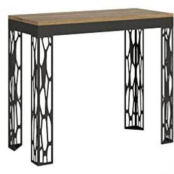 Consola extensible 90x40/196 cm Ghibli Small Evolution Roble Nature Estructura Anthracita