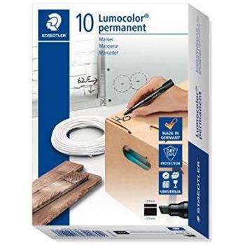 Staedtler Lumocolor Permanent Marker 350-9 Chisel Tip - Black