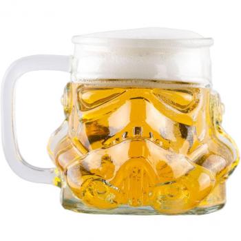 Vaso de cerveza Stormtrooper ThumbsUp! - transparente, 1 pinta (600 ml), regalo de cumpleaños perfecto para hombres, ideal para coleccionistas