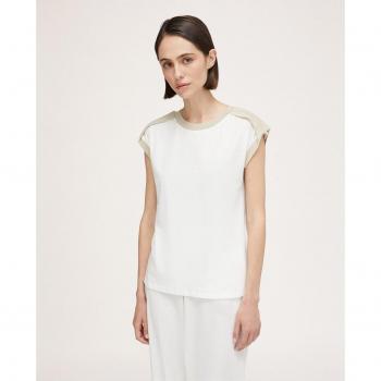 Camiseta kimono de mujer Motivi con bordes de lúrex