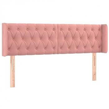 Cabecero de terciopelo rosa 147x16x78/88 cm