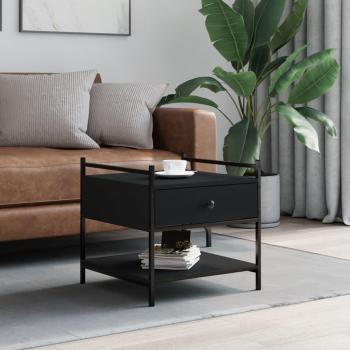 Mesa de salón negra 50x50x50 cm en madera multicapa vidaXL