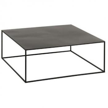 Mesa de centro cuadrada de metal negro Allya 80 cm