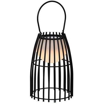 Lámpara de Mesa LED Dimmable para Exterior Lucide Fjara - Ø 17,5 cm - 1x0,3W 3200K - IP44 - Color Negro