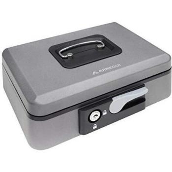 Arregui C9736 Caja de caudales de Acero Grafito con pulsador de Apertura 250x90x180mm, 250 x 90 x 180 mm