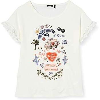 IKKS Junior tee-Shirt Hippie Imprimé Camiseta, Marfil