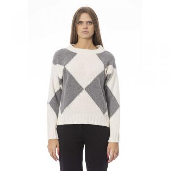 Baldinini Trend Gray Wool Sweater - S