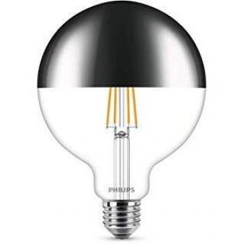 Philips Classic LEDglobe E27 G120 8W 827 Mirror | Extra Luz Cálida Regulable Reemplazo 50W