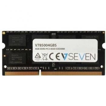 V7 4GB DDR3 1066MHz CL7 Non-ECC SO-DIMM PC3-8500 1.5V Notebook Memory Module - V785004GBS