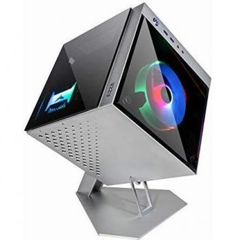 Caja PC Azza Cube Mini 805G Plata - Mini-ITX, Aluminio, Vidrio Templado, ARGB