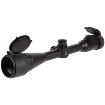 UTG 4-16x40 AO Rifle Scope, EZ-TAP, Illuminated Mil-Dot Reticle, 1/4 MOA, 1 Tube, See-Thru Weaver Rings