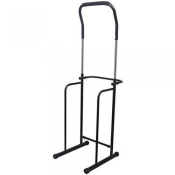 vidaXL Barra de Dominadas Fondos 175-224 cm Negro Máquina Musculación Gimnasio
