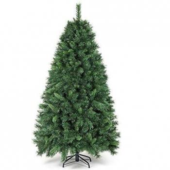 SALCAR Árbol de Navidad de 180 cm, Árbol Artificial con 580 Puntas, ignífugo, Abeto, construcción rápida Incl. Soporte para árbol de Navidad, Navidad decoración Verde 1.8 m