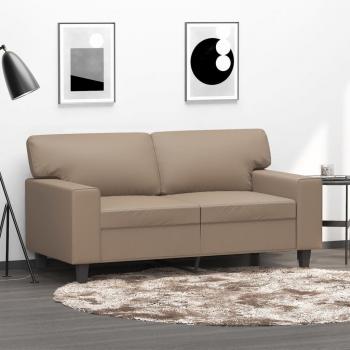 Sofá 2 plazas Cappuccino 140 cm en cuero sintético