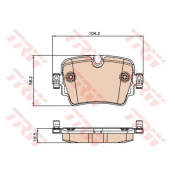 Pastillas de freno TRW GDB2066, Juego de pastillas para freno de disco trasero