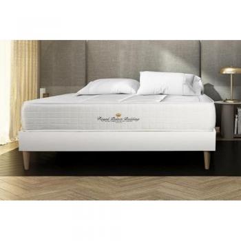 Royal Palace Bedding Somier Blanco + Colchón Windsor de 150 x 200 cm, Grosor: 26 cm, con muelles ensacados y espuma viscoelástica