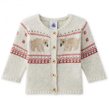 Petit Bateau Cárdigan Unisex bebé,