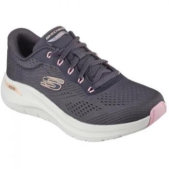 Zapatillas Skechers Arch Fit 2.0 para Mujer, Tipo Running, Bajas en Malla Técnica, Color Gris/Pewter, Tallas Disponibles