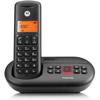 Motorola 107E211, Teléfono Inalámbrico, Negro