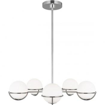 Candelabro Apolo Níquel Pulido 41,9 Cm - Lámpara colgante Apollo 5 Light Globe, níquel pulido, G9