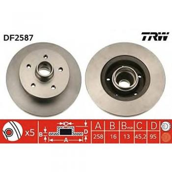 TRW Automotive AfterMarket DF2587 TRW, negro