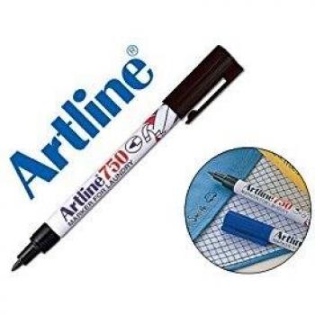 Rotulador artline marcador permanente ek-750 negro punta redonda 0,7 mm en blister brico para lavanderia