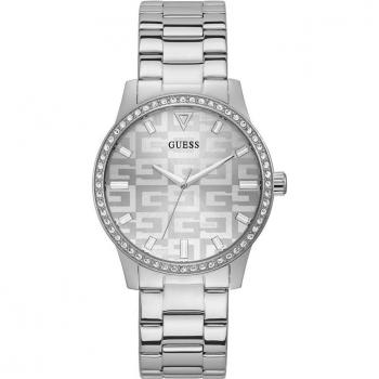 Guess - Reloj de mujer G check GW0292L1 con correa plateada y resistente al agua