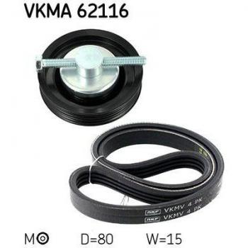 Juego de correas trapezoidales con rodillos SKF VKMA 62116