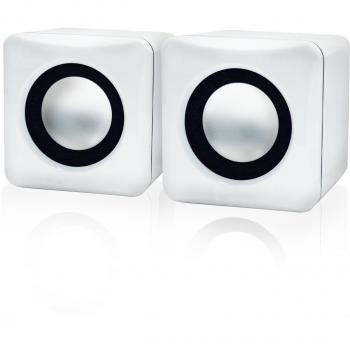 Ewent EM3511 - Sistema de altavoces 2.0, USB, blanco