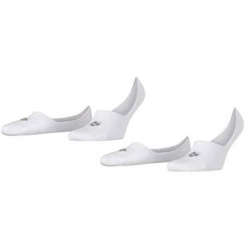 Calcetines invisibles Burlington para hombre, paquete de 2 - Antideslizantes, color blanco, talla 45/46