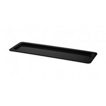 Cubeta GN 2/4 de Melamina Negra - Resistente para Uso Comercial, Kulsan Cubeta Melamina Rectangular GN 2/4 con altura de 2 cm Negra