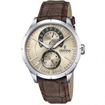 FESTINA Mens Analogue Quartz Watch with Leather Strap F16573/9