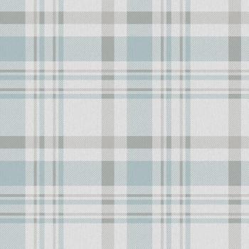 Spring Blossom Collection Blue/Grey Plaid Non-Woven Wallpaper Roll