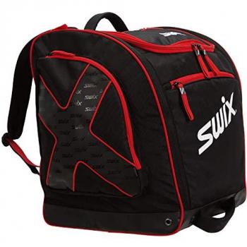 Swix Mochila Tri 65L, bolsa porta botas unisex, color rojo y negro, capacidad de 65 litros