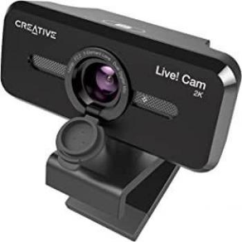 Creative Live! Cam Sync V3 Webcam 2K QHD 5 MP Zoom Digital 4X Microf Mute USB 2.0 Negro Full HD 1080P
