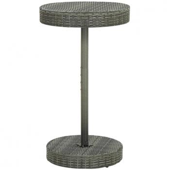 vidaXL Garden Table Grey 60.5x106 cm Poly Rattan - Characteristics: Outdoor garden table, made of grey poly rattan, dimensions 60.5 cm x 106 cm, suitable for outdoor use, weather-resistant material, easy