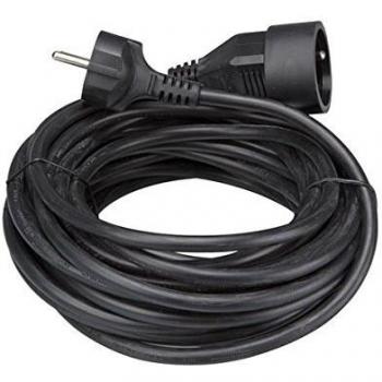 Cable de extensión 10 m negro 3G1.5 con toma de tierra