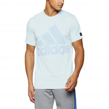 adidas Basic Tee Logo - Camiseta de manga corta para hombre, color azul, talla 3XLL
