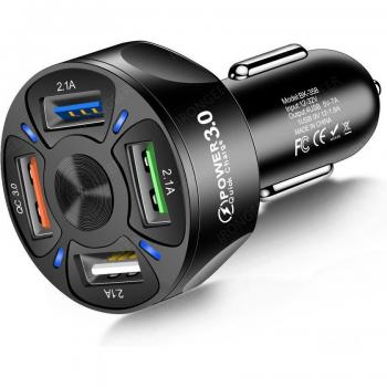 Cargador de coche portátil 5V 3A con carga rápida 3.0 y 4.0 para Xiaomi e iPhone