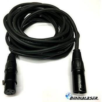 Cable Profesional de Audio OmniaLaser XLR12MT-S, DMX Cannon XLR M/F, Trenzado, Revestido y equilibrado, 12 Metros