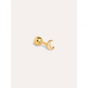 Pendiente Suelto Singularu Mini Moon - Elegante Pendiente en Plata de Ley 925 bañado en Oro de 18 Kt.