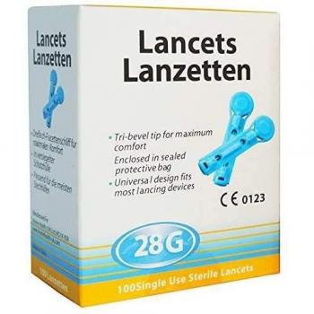 Lancetas Esteriles 28G 100 unidades